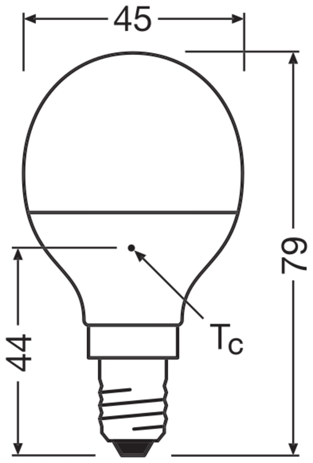 LEDVANCE LED-Lampe E14 P45 4,9W 4000K ws LED Classic P 40 Recycled Plastic 4 470l