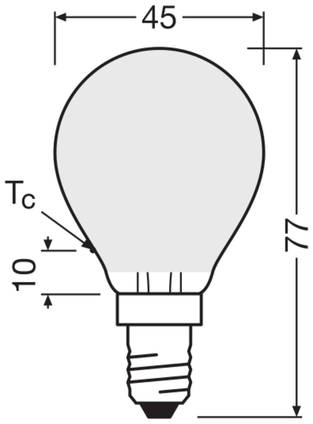 LEDVANCE LED-Lampe FM E14 P45 2,9W 2700K LED Classic P 40 Fil DIM EE C S 2.9 ws