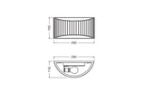LEDVANCE LED-Wandanbauleuchte 60W ws Decor Plaster Band Flat Wall 290 1X