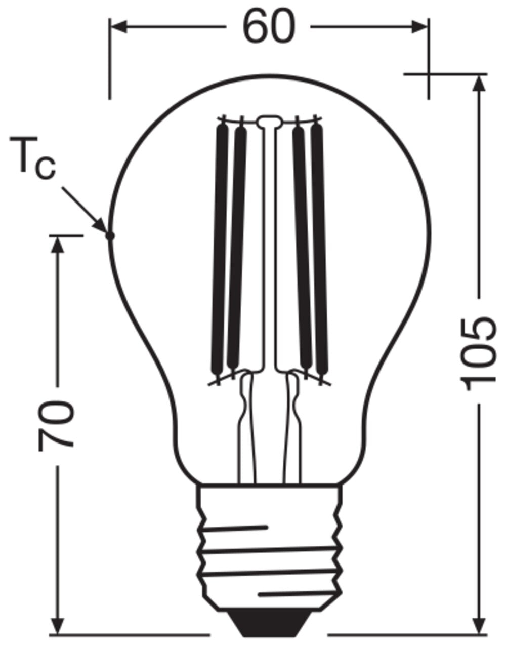 LEDVANCE LED-Lampe FM E27 A40 2,2W 2700K LED Classic A 40 Fil DIM EE A S 2.2 ws