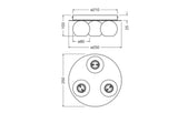 LEDVANCE LED-Anbauleuchte 10W mehrf Decor Bubble Ceiling 3XE27 Multicol