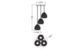LEDVANCE LED-Pendelleuchte 3LEDs bg E27 Decor Paper Drop Pendant Plate 3XE2 sym