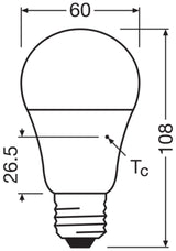 LEDVANCE LED-Lampe E27 4,9W 2700K ws F LED Classic A 40 S 4.9W 927 Frosted 470l