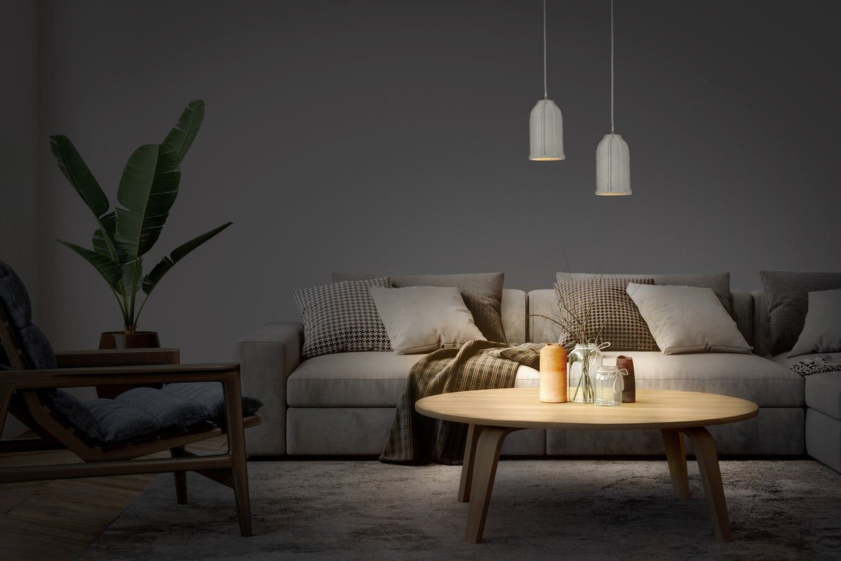 LEDVANCE LED-Pendelleuchte 1LED gr E27 Decor Concrete Sim Pendant E27 Dark sym