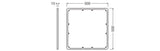 LEDVANCE Dekorelement si Alu L500mm SF FLAT 500 SQUARE FRAME SI B500mm