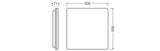 LEDVANCE LED-Anbauleuchte 19-27W 3780lm SF FLAT SQ DALI 500 P 27W CS 3000-4000K