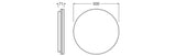 LEDVANCE LED-Anbauleuchte 19-27W 3780lm SF FLAT RD DALI 500 P 27W CS 3000-4000K