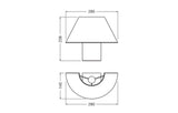 LEDVANCE LED-Wandanbauleuchte 60W br Decor Bamboo Paper Hut Wall 1XE27 B