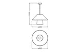 LEDVANCE LED-Pendelleuchte 1LED br E27 Decor Bamboo Paper Hut Pendant 400 sym