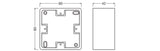LEDVANCE Aufbaugehäuse ws Kst L80mm SURFACE MOUNT FRAME B80mm H42mm