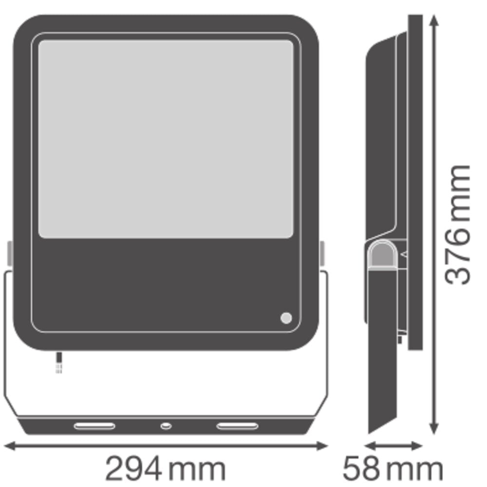 LEDVANCE LED-Anbaustrahler 133W Konv sw FL 200 PCELL P 133W 840 20KLM PS BK 1LED