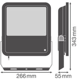 LEDVANCE LED-Anbaustrahler 100W Konv sw FL 150 PCELL P 100W 840 15KLM PS BK 1LED