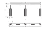 LEDVANCE LED-Pendelleuchte 3LEDs 3000K Decor Drums Pendant 3XGU10 2XLED Bl 460l