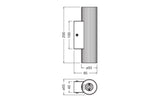 LEDVANCE LED-Wandanbauleuchte 10W sw Decor Drums Wall Updown 2XGU10 Blac