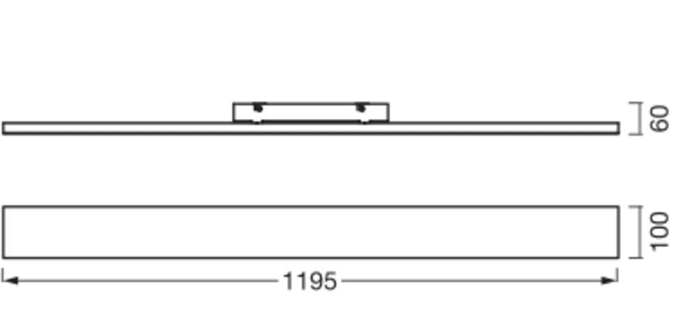 LEDVANCE LED-Panel 1195x100mm 35W 3000K Planon Frameless 1200x100mm 30W 830 2500