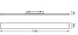 LEDVANCE LED-Panel 1195x100mm 35W 3000K Planon Frameless 1200x100mm 30W 830 2500