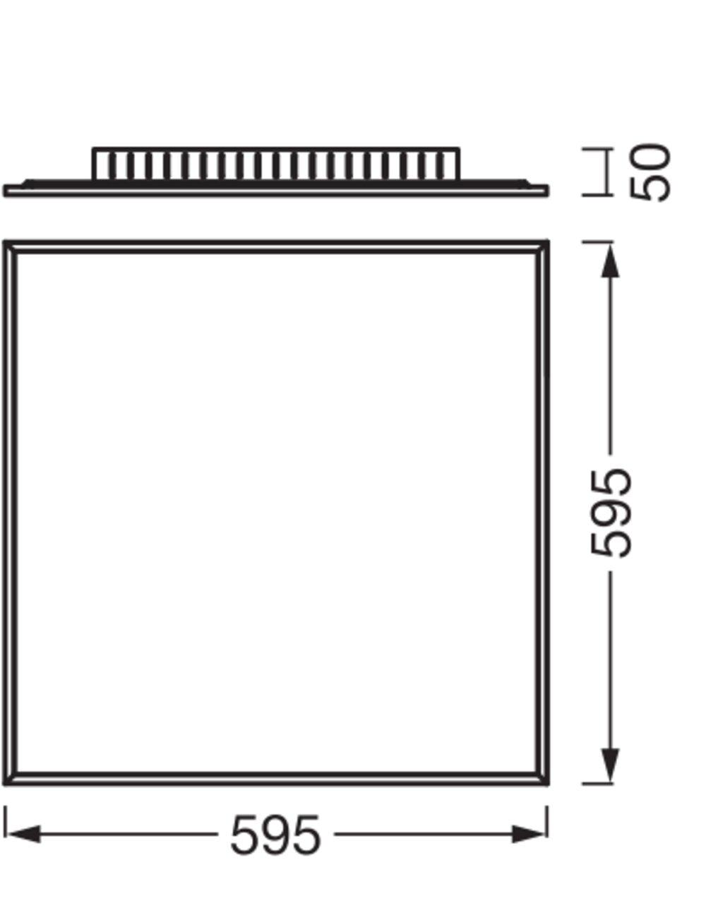 LEDVANCE LED-Panel 595x595mm 36W 4000K Planon Plus 600x600mm 40W 840 White 3100