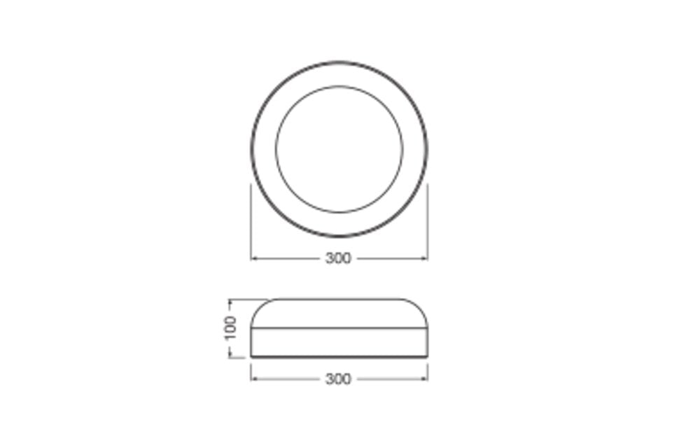 LEDVANCE LED-Anbauleuchte 12W 3000K br Decor Bamboo Paper Ceiling 300 12W 400lm