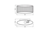 LEDVANCE LED-Wandanbauleuchte 60W ws Decor Plaster Band Wall 345 1XE27 W