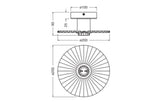 LEDVANCE LED-Anbauleuchte 60W gr Decor Plissee Ceiling E27 Dark Grey