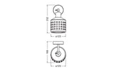 LEDVANCE LED-Wandanbauleuchte 60W br Decor Clay Windows Wall 1XE27 Brown