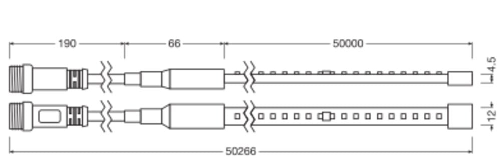 LEDVANCE LED-Lichtband 12W/m ws 6500K UC LS P AC 1300 865 50M IP66 120Stk/m IP66