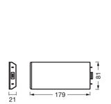 LEDVANCE LED-Möbelleuchte 3,85W 3000K ws Undercabinet Socket Flood 830 DIM W 250l