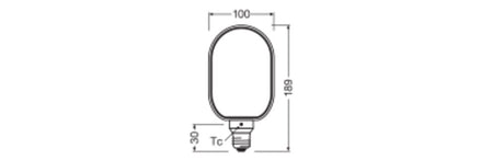 OSRAM LED-Kugellampe FM E27 4W 1800K sw 1906 Globe 100 Fil O Lamp DIM 4W 81 110l - Ansicht 3