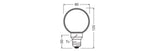 OSRAM LED-Kugellampe FM E27 4W 1800K sw 1906 Globe 80 Filament O Lamp DIM 4 110l