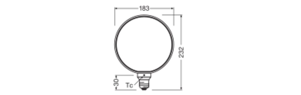 OSRAM LED-Kugellampe FM E27 4W 1800K go 1906 Globe 183 Filament O Lamp DIM 220lm