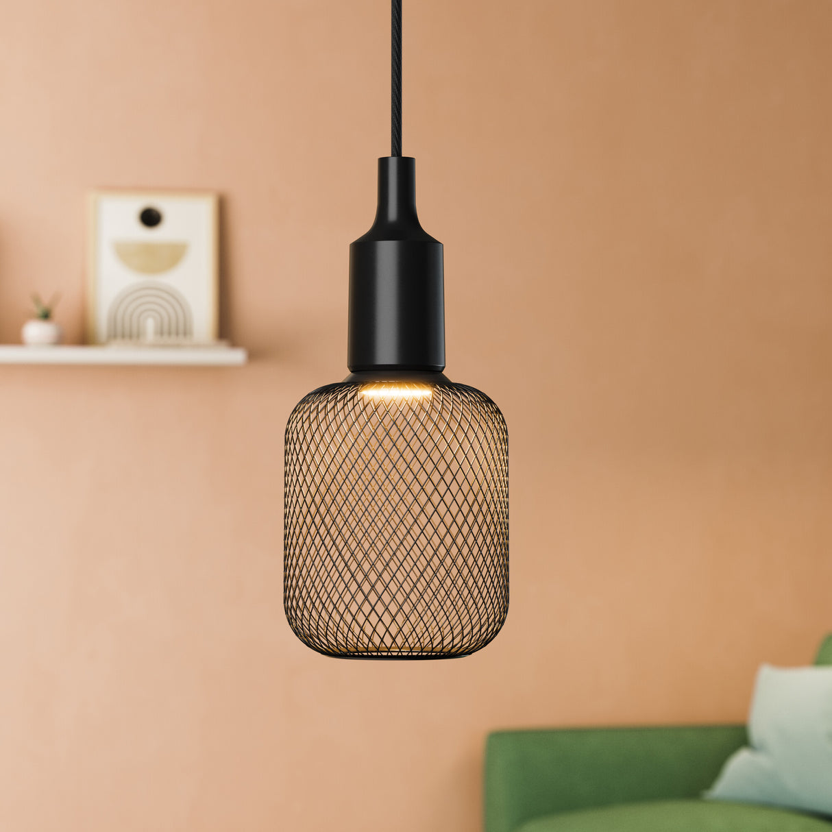 LEDVANCE LED-Pendelleuchte 1LED sw E27 Vintage 1906 PenduLum Bell Black sym