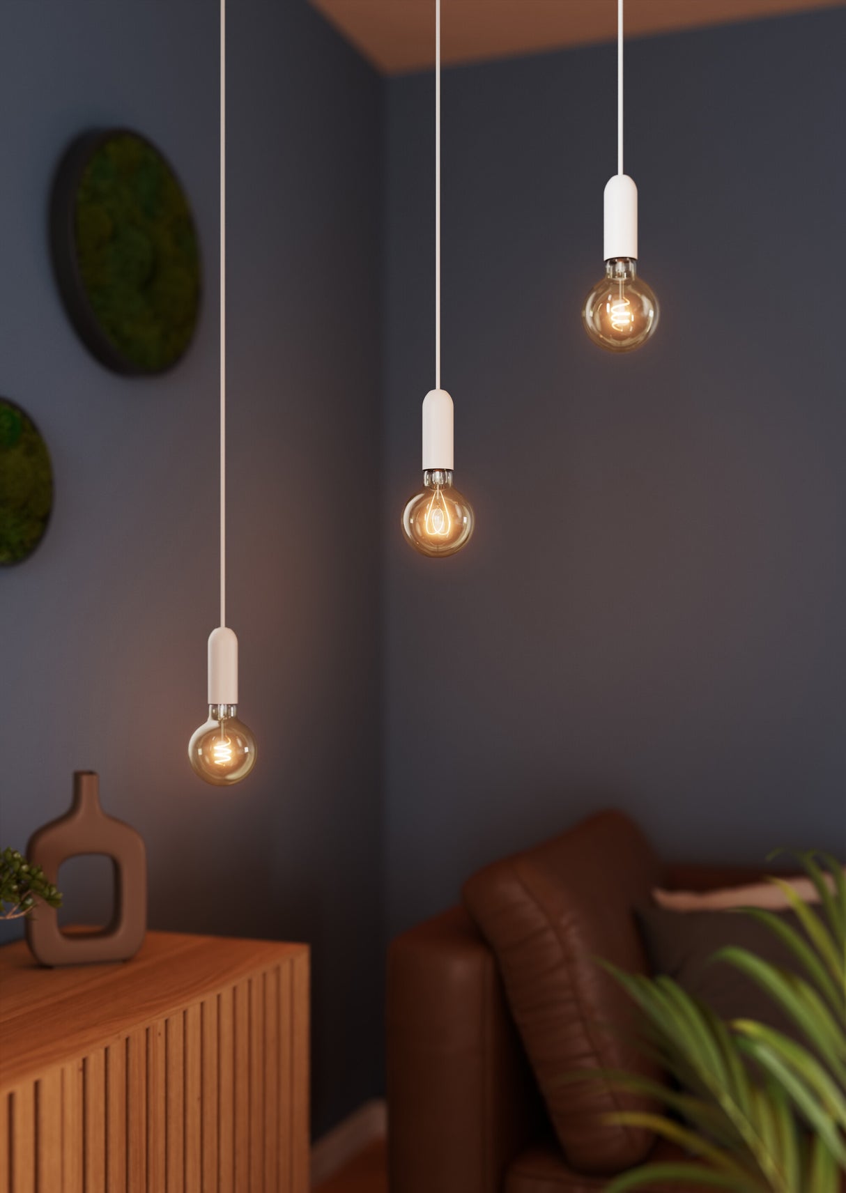 LEDVANCE LED-Pendelleuchte 1LED E27 sym Vintage 1906 PenduLum Round White IP20