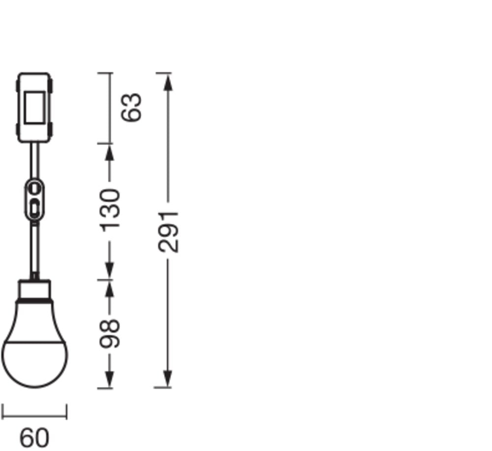 LEDVANCE LED-Baustellenfassung ws Kst Renovation Lamp CL A75 TerminalBloc Stec