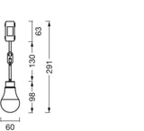 LEDVANCE LED-Baustellenfassung ws Kst Renovation Lamp CL A75 TerminalBloc Stec