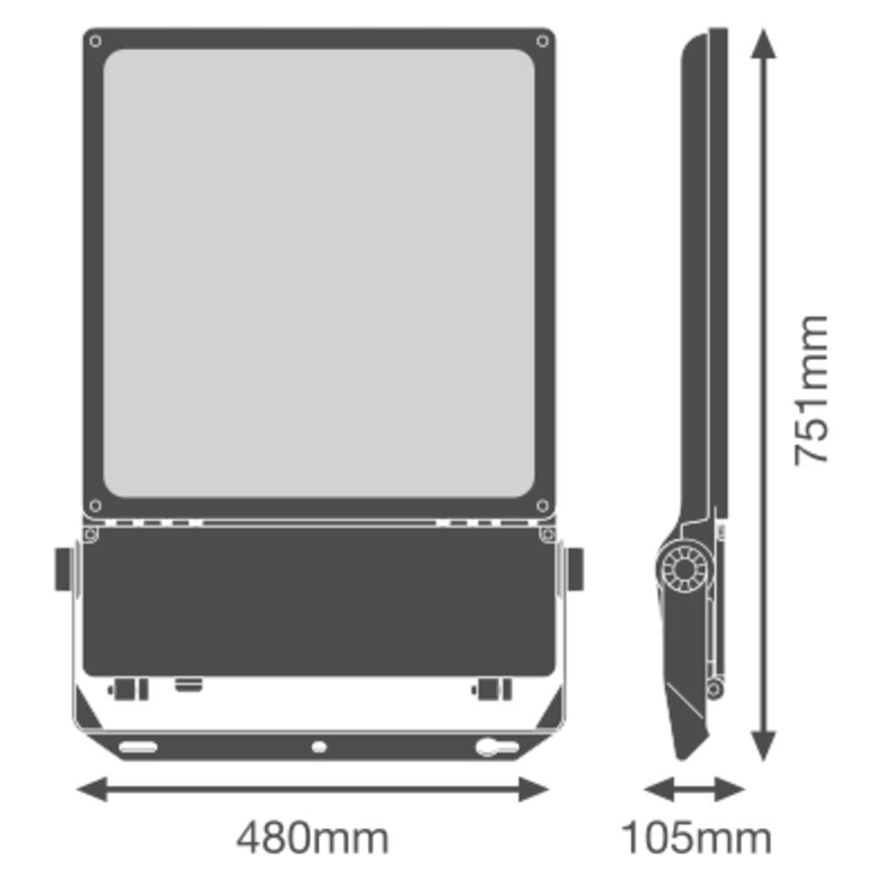LEDVANCE LED-Anbaustrahler 360W Konv ws FL FLEX P 360W ML 830 A45X140 WAL 1LED