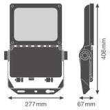 LEDVANCE LED-Anbaustrahler 40W Konv DALI FL FLEX DA P 40W 830 A55X120 WAL 1LED