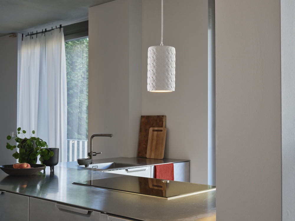 LEDVANCE LED-Pendelleuchte 1LED E27 sym Decor Plaster Tube Pendant E27 Whit IP20
