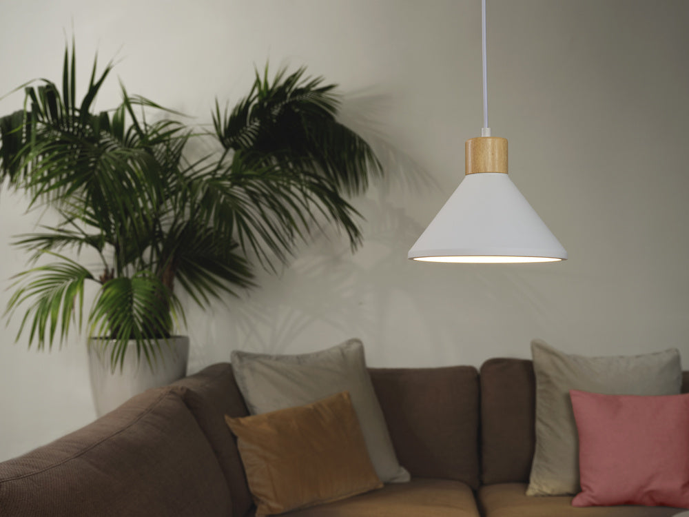 OSRAM-LEDVANCE LED-Pendelleuchte 1LED Decor Plaster Wood Pendant 220 mm E E27
