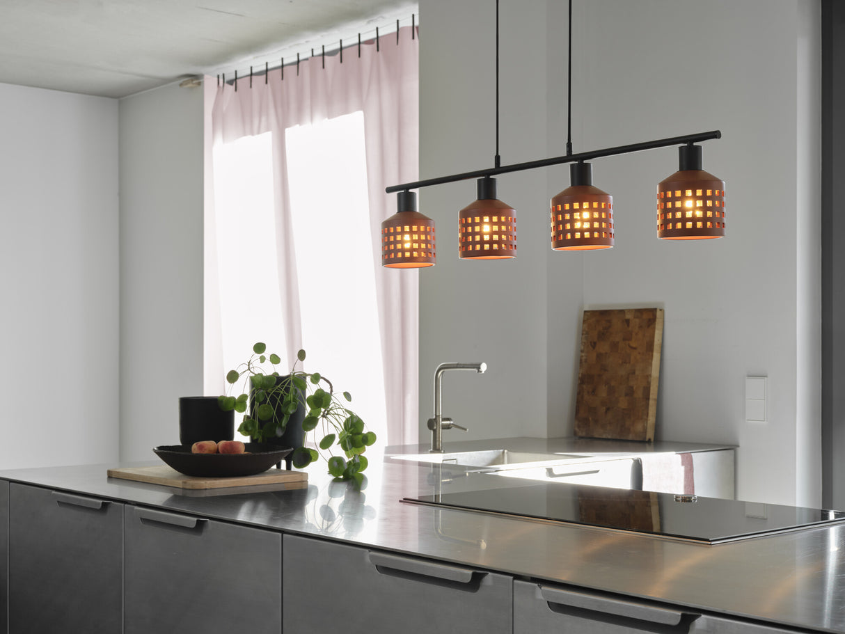 LEDVANCE LED-Pendelleuchte 4LEDs br E27 Decor Clay Windows Pendant LN 4XE27 sym
