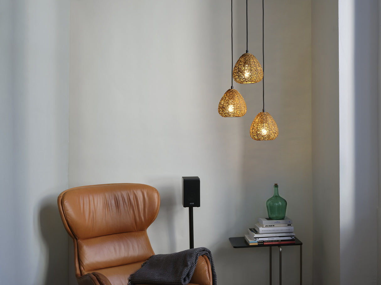 LEDVANCE LED-Pendelleuchte 3LEDs bg E27 Decor Paper Drop Pendant Plate 3XE2 sym