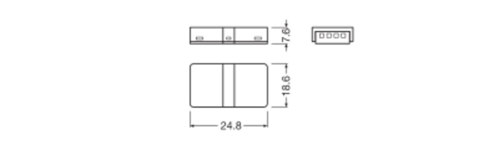 LEDVANCE Verbinder tra 24,8x18,6x7,6mm LS AY P CSD P5 P IP67 Zubehör