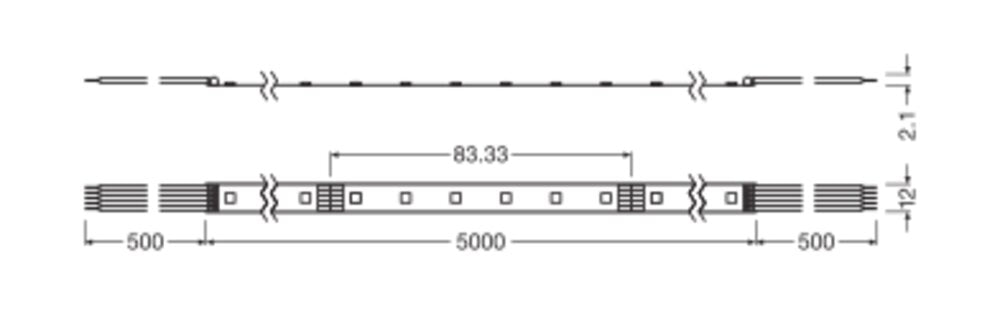 LEDVANCE LED-Lichtband 21W/m rgbw 4000K LS P 1000 RGBW 940 5 168Stk/m IP20 DC