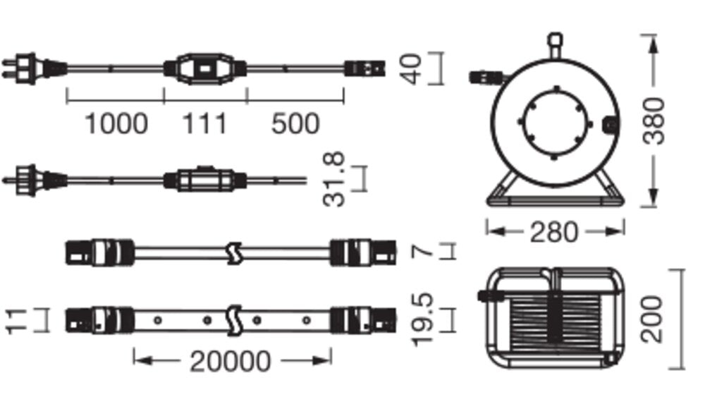 LEDVANCE LED-Lichtband ws 4000K IP65 AC Outdoor Flex 20M 840 IP65 220-240V