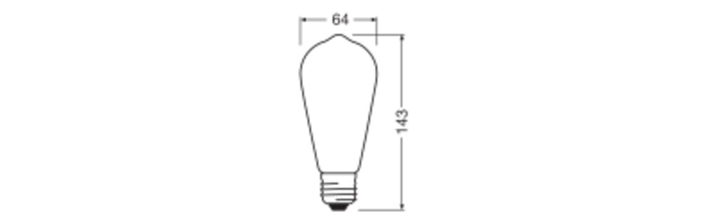 LEDVANCE LED-Lampe FM E27 5,4W 2700K ws LED Classic Edison 55 Filament P 5. 730l