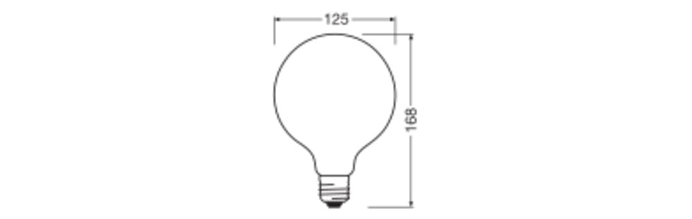 LEDVANCE LED-Kugellampe FM E27 G125 7,2W LED Cla Globe125 100 Fil EE A S 7.2 6500