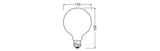 LEDVANCE LED-Kugellampe FM E27 G125 7,2W LED Cla Globe125 100 Fil EE A S 7.2 6500