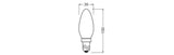 LEDVANCE LED-Kerzenlampe FM E14 4,2W ws LED Classic B 40 Filament V 4.2W 82 2700