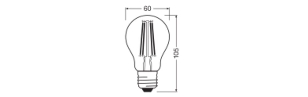 LEDVANCE LED-Lampe FM E27 A75 7,5W 3000K LED Classic A 75 Filament V 7.5W 83 ws