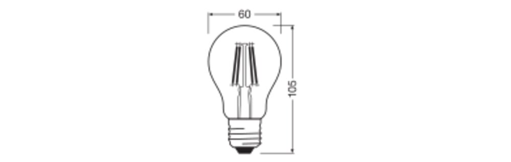 LEDVANCE LED-Lampe FM E27 A40 4W 3000K E LED Classic A 40 Filament V 4W 830 ws