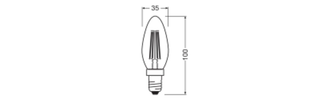 LEDVANCE LED-Kerzenlampe FM E14 5,9W ws LED Classic B 60 Filament V 5.9W 83 3000